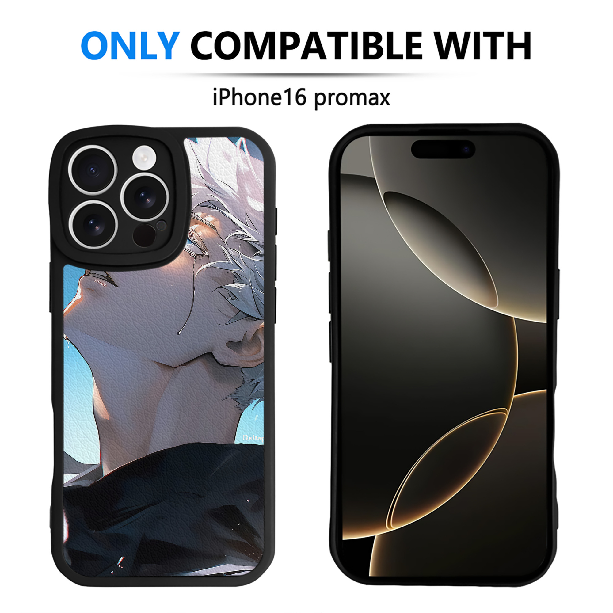 （画像用） 呪術廻戦 Jujutsu Kaisen 【iPhone 16シリーズ対応】シリコンスマホケース（レザー調） 材質：シリコン